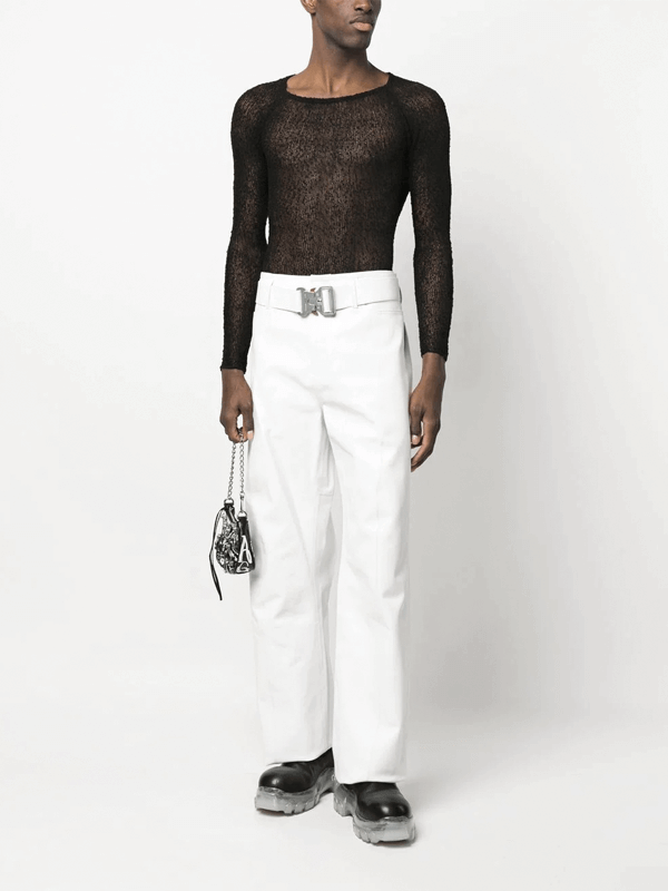 1017 ALYX 9SM Calça Citi de Couro com Cinto