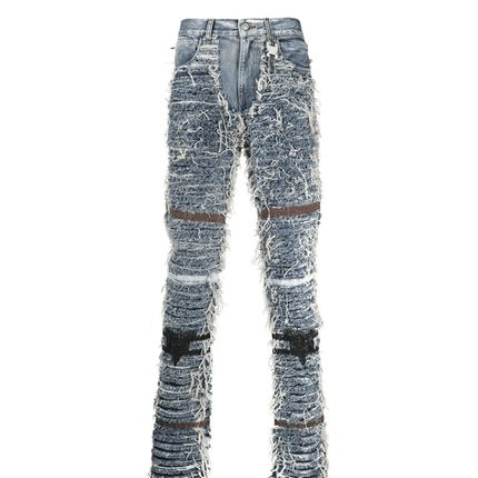 1017 ALYX 9SM Calça Jeans Reta com Efeito Destroyed