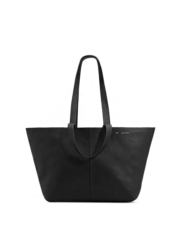 AMI Paris Bolsa tote midi de couro preto
