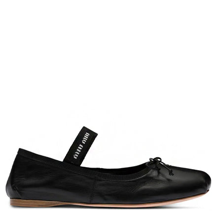 Miu Miu Ballerinas Black Leather