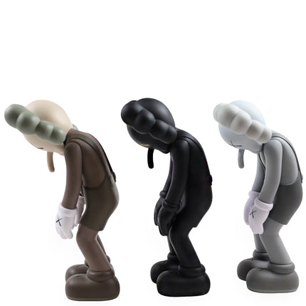 KAWS Small Lie Companion Vinyl Figure Black/Grey/Brown Set
