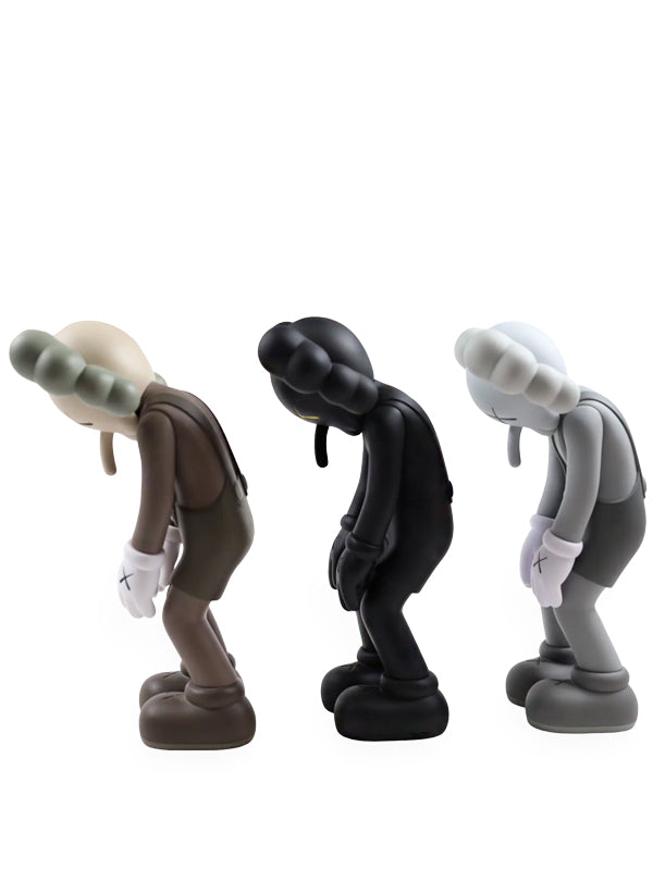 KAWS Small Lie Companion Vinyl Figure Black/Grey/Brown Set