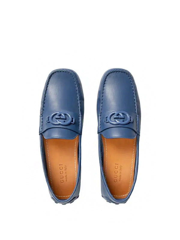 Gucci Interlocking G Driver Washed Indigo
