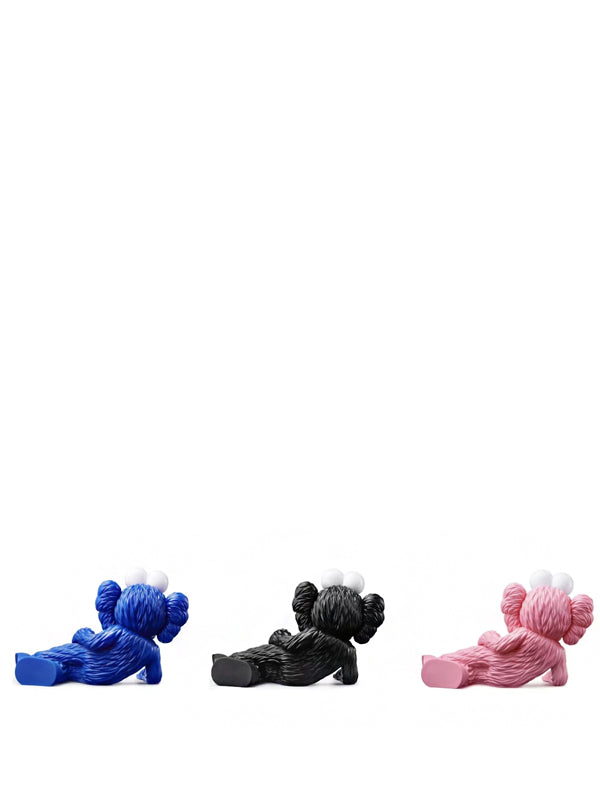 KAWS TIME OFF Vinyl Figure Set Blue/Black/Pink