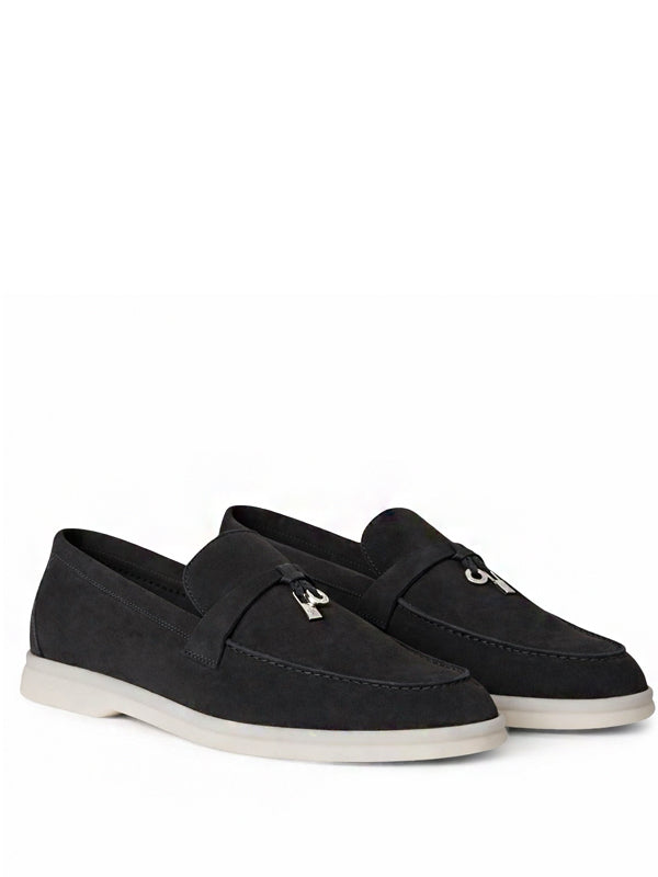 Loro Piana Mocassim Summer Charms Walk Caviar