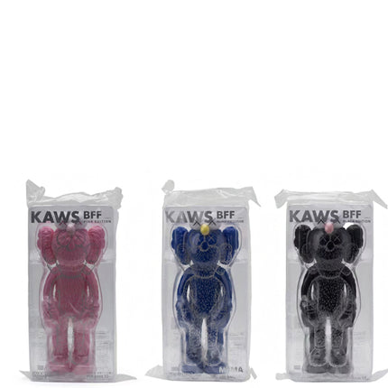 KAWS BFF Open Edition Vinyl Figure Pink/Blue/Black Set