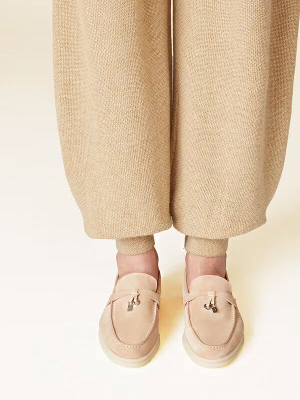 Loro Piana Mocassim Summer Charms Walk Areia Rosa