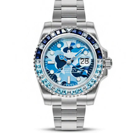 A Bathing Ape Type 2 Bapex ABC Camo Crystal Stone Blue