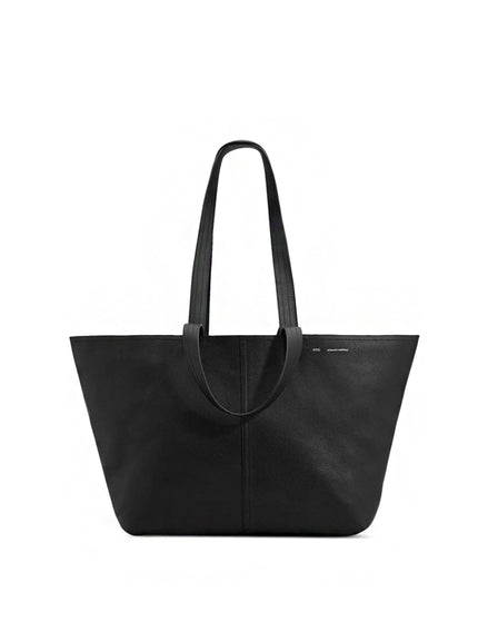 AMI Paris Bolsa tote midi de couro preto