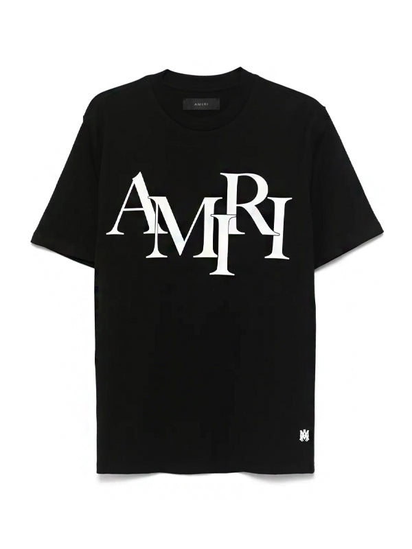 AMIRI Staggered Logo T-Shirt Black