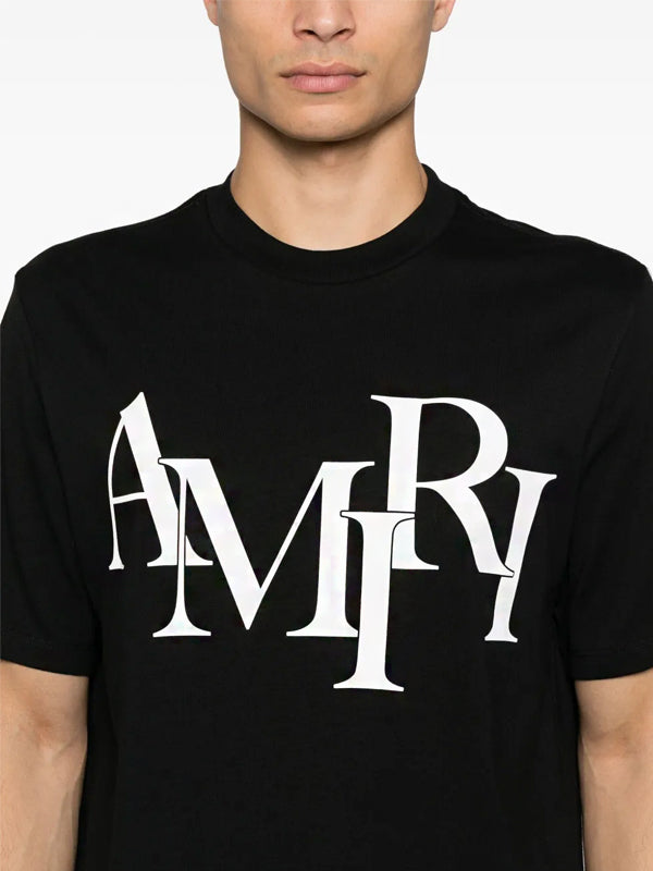 AMIRI Staggered Logo T-Shirt Black