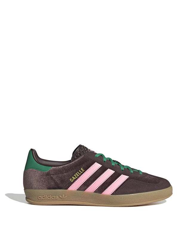 Adidas Gazelle Indoor Dark Brown Glow Pink Court Green