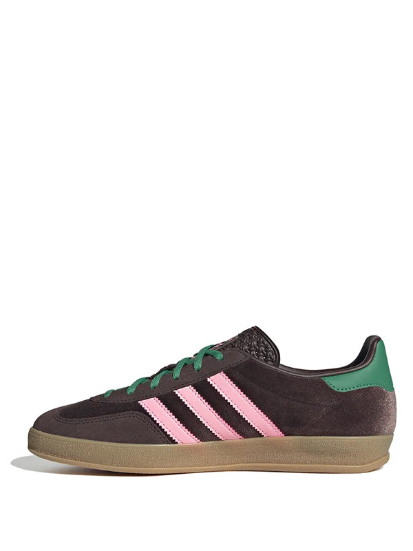 Adidas Gazelle Indoor Dark Brown Glow Pink Court Green