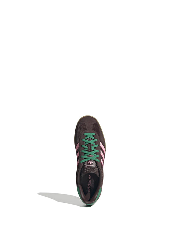 Adidas Gazelle Indoor Dark Brown Glow Pink Court Green