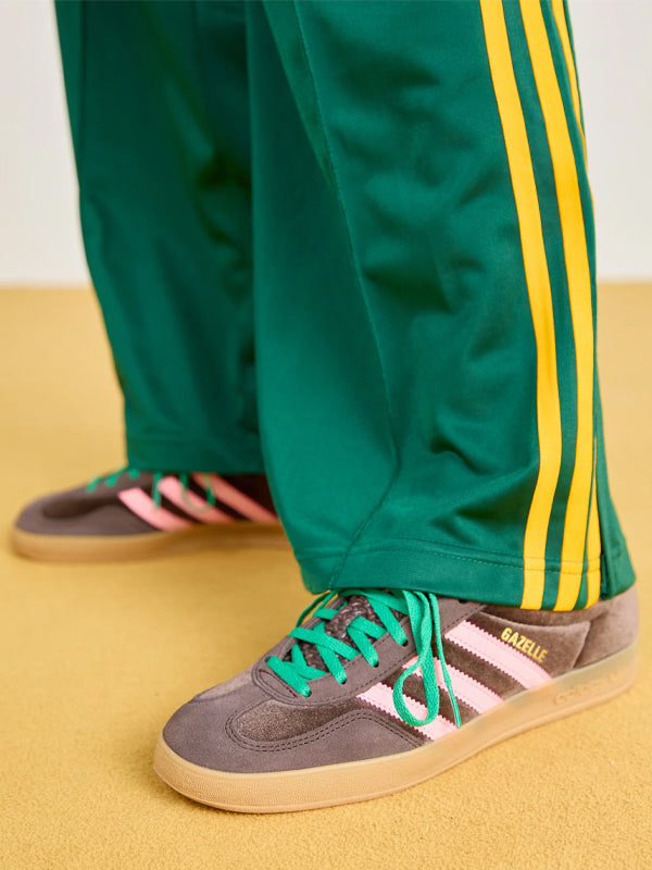 Adidas Gazelle Indoor Dark Brown Glow Pink Court Green