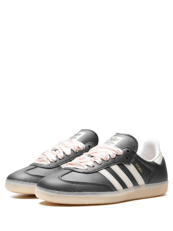 Adidas Samba OG Black Pink Ribbon Laces