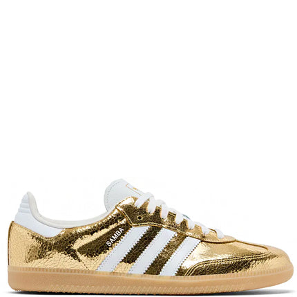 Adidas Samba OG Gold Metallic Cracked Leather