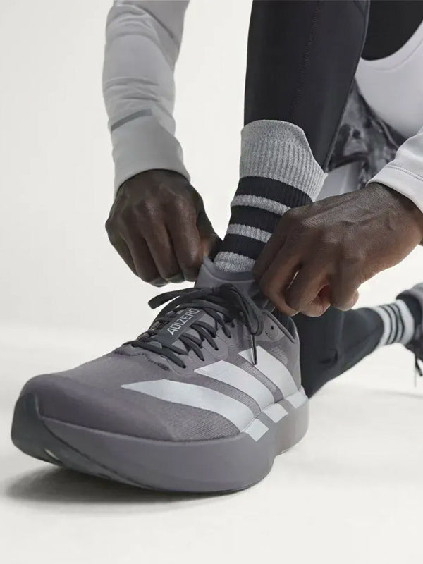 Adidas Adizero EVO SL EXO Grey Strata Silver Metallic Light Granite