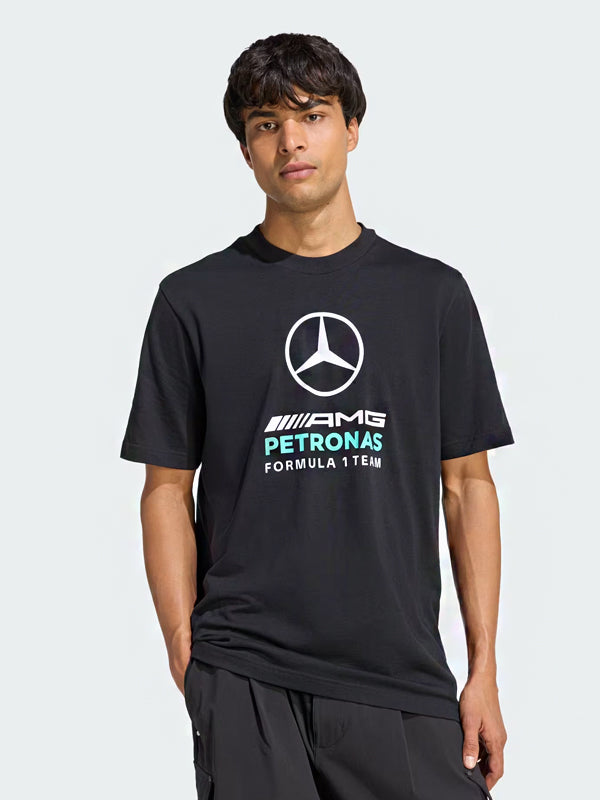 Adidas Mercedes AMG Petronas Formula 1 Team DNA Graphic Tee Black Semi Mint Rush