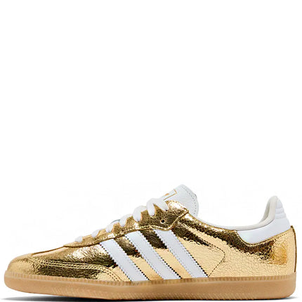 Adidas Samba OG Gold Metallic Cracked Leather