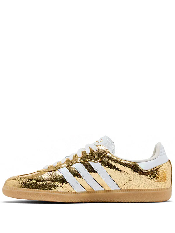 Adidas Samba OG Gold Metallic Cracked Leather