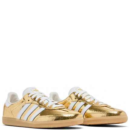 Adidas Samba OG Gold Metallic Cracked Leather