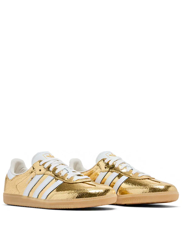 Adidas Samba OG Gold Metallic Cracked Leather