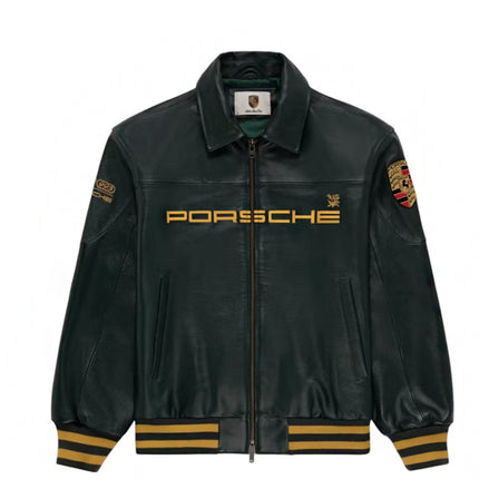 Aime Leon Dore x Porsche 993 Turbo Leather Club Jacket British Racing Green