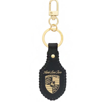 Aime Leon Dore x Porsche 993 Turbo Leather Key Fob Green