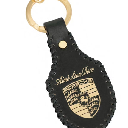 Aime Leon Dore x Porsche 993 Turbo Leather Key Fob Green