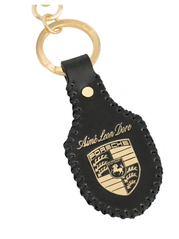 Aime Leon Dore x Porsche 993 Turbo Leather Key Fob Green