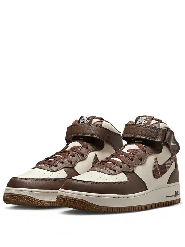 Air Force 1 Mid Brown Plaid