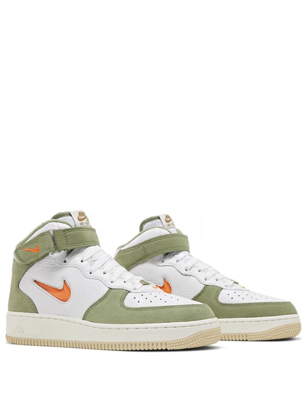 Air Force 1 Mid QS Olive Green and Total Orange