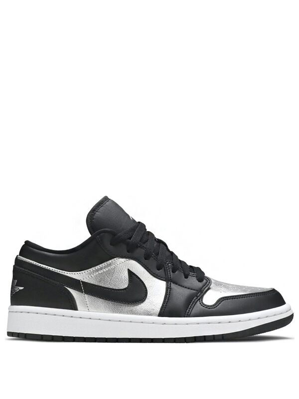 Air Jordan 1 Low Black Metallic Silver