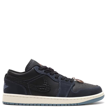 Air Jordan 1 Low SE Black Dark Obsidian Snakeskin