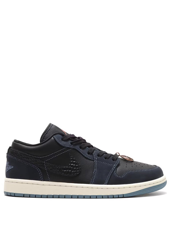 Air Jordan 1 Low SE Black Dark Obsidian Snakeskin