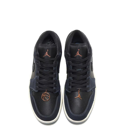 Air Jordan 1 Low SE Black Dark Obsidian Snakeskin