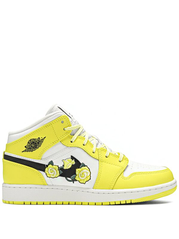 Air Jordan 1 Mid Dynamic Yellow Floral