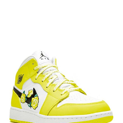 Air Jordan 1 Mid Dynamic Yellow Floral