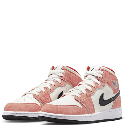 Air Jordan 1 Mid GS Orange Suede