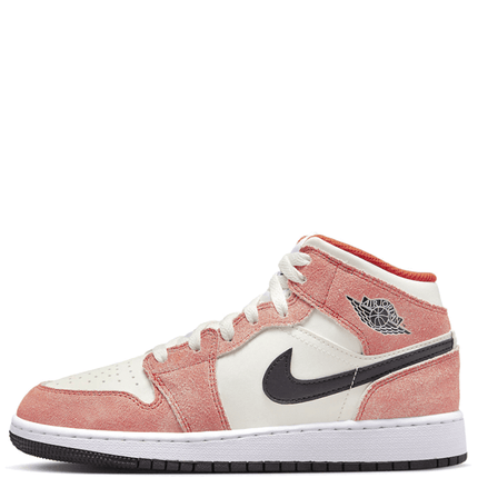 Air Jordan 1 Mid GS Orange Suede