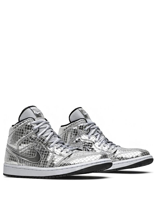 Air Jordan 1 Mid SE Disco Metallic Silver