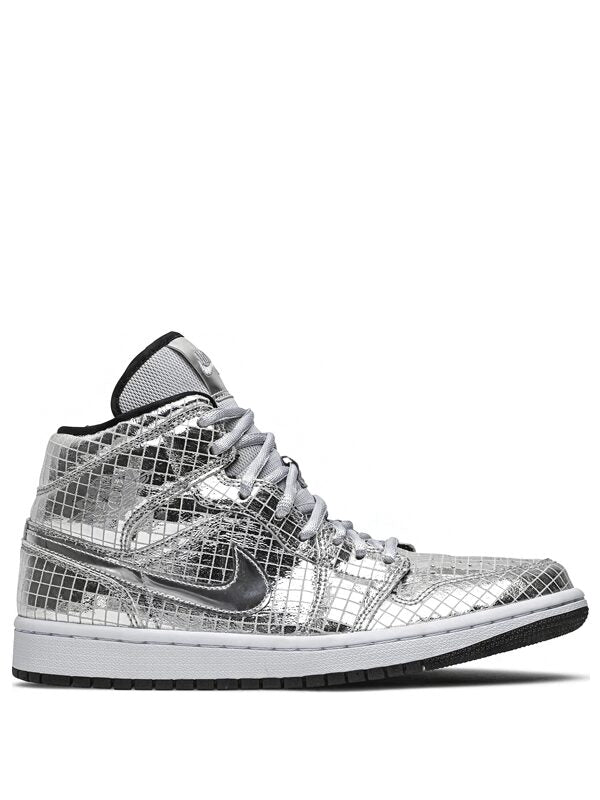 Air Jordan 1 Mid SE Disco Metallic Silver