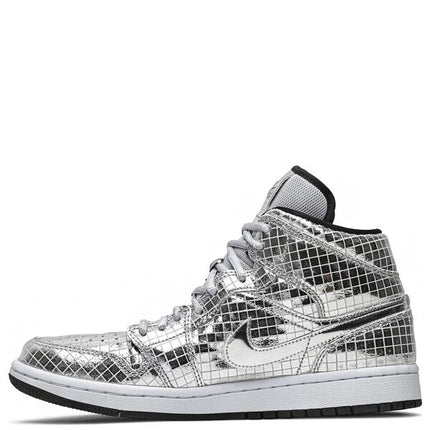 Air Jordan 1 Mid SE Disco Metallic Silver