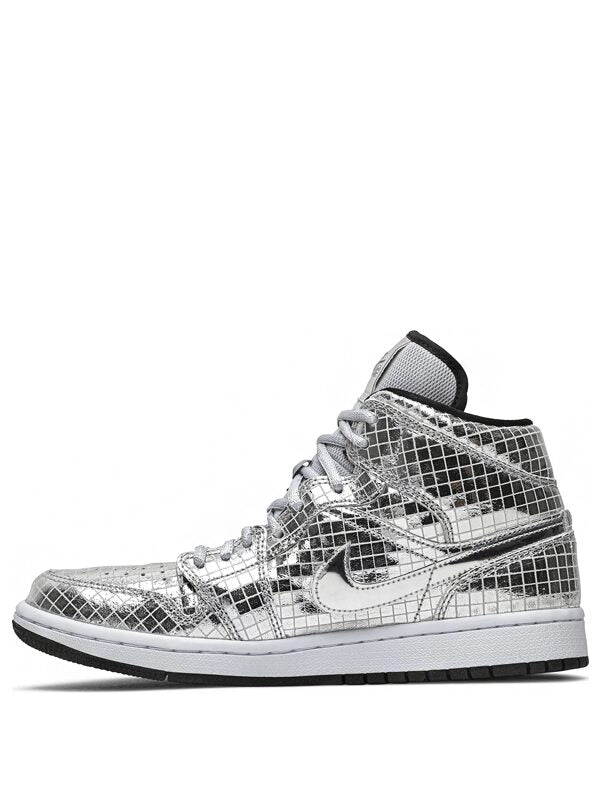 Air Jordan 1 Mid SE Disco Metallic Silver