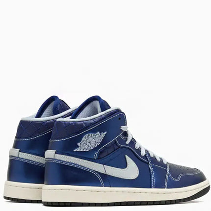 Air Jordan 1 Mid SE Metallic Blue Quilted