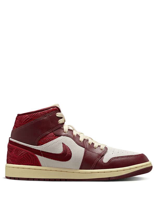 Air Jordan 1 Mid SE Tiki Leaf Team Red