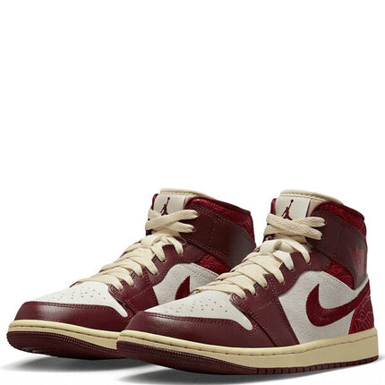 Air Jordan 1 Mid SE Tiki Leaf Team Red