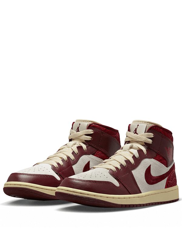 Air Jordan 1 Mid SE Tiki Leaf Team Red