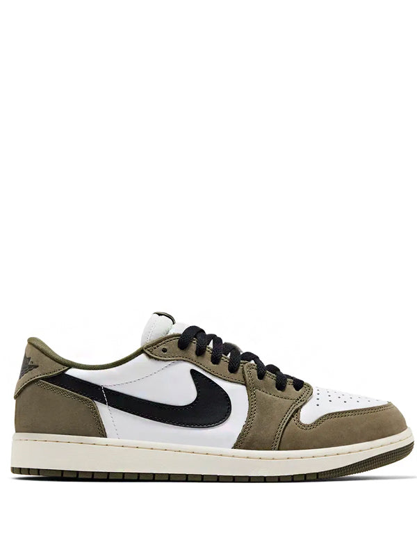 Jordan 1 Retro Low Medium Olive Summit White Sail Black